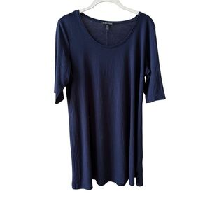Eileen Fisher Midnight Blue Tunic Top